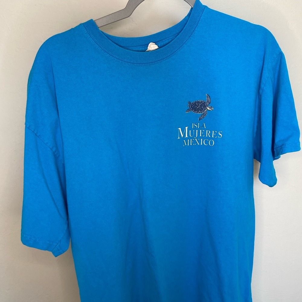 Blue Isla Mujeres Mexico tee